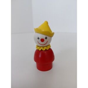 1974 VINTAGE Fisher Price Little People Figure Clown Play Family Circus 135 991